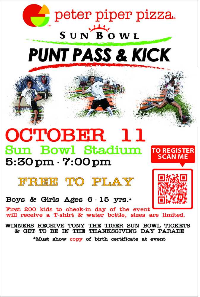 Peter Piper Pizza Punt, Pass & Kick, FREE FOR THE KIDS
